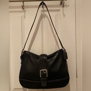 Vintage Y2k Coach Hampton 7583 Leather Hobo Soho Bag Shoulder Black